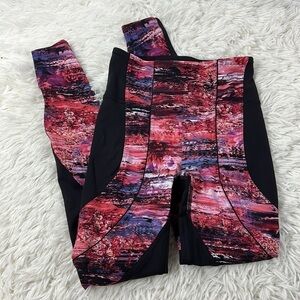 Lululemon Sweat & Repeat Tight *28" Black / Dahliascape Multi